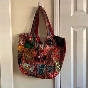 Beaded flower bag